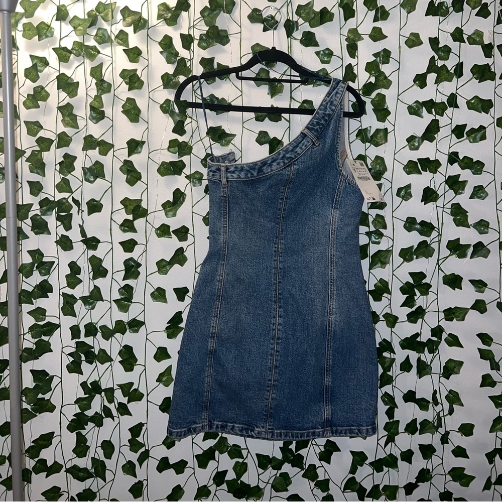 Asymmetrical Denim Dress